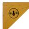 Hello Honey 27.5" Mustard Square Reclaimed Wood & Metal Wall Shelf